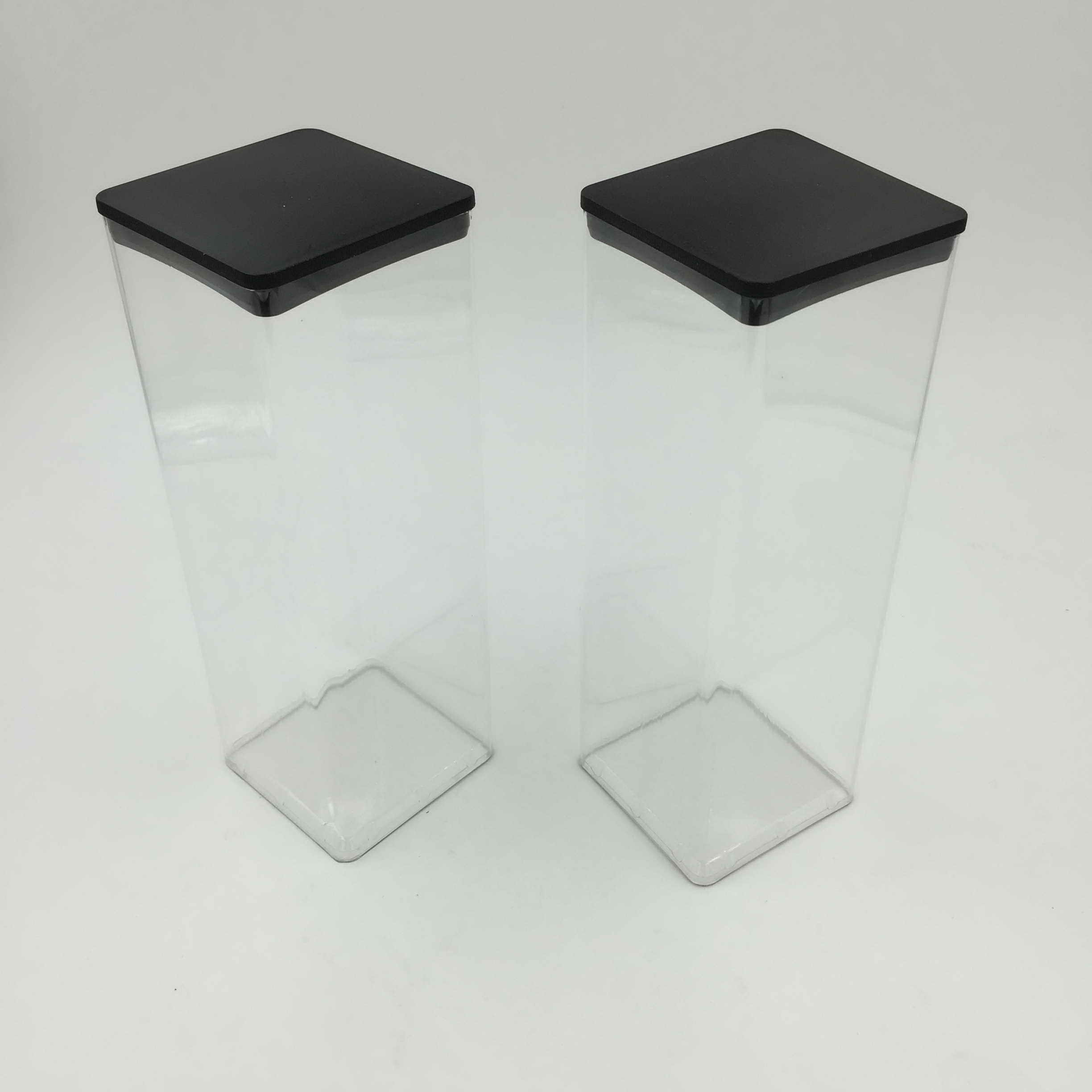 clear square packaging tubes,plastic square tubes,packaging square